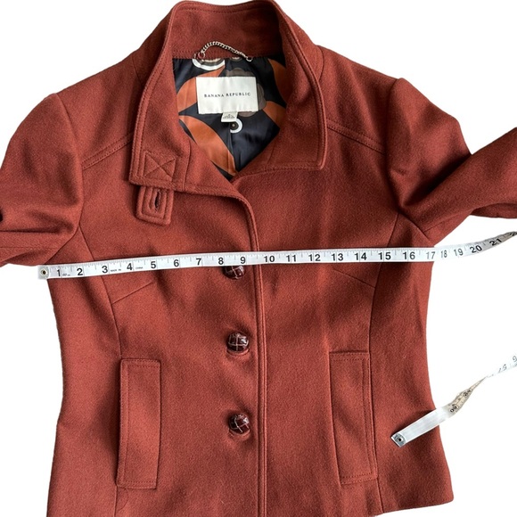 Banana Republic Womens Brown Wool Blend Winter Jacket Size S - Picture 9 of 12